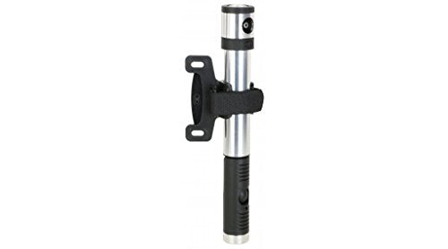 Klic Hand Pump w/Gauge - High Volume/High Pressure, Co2, Portable, Lightweight Bike Hand Pump for Presta and Schrader Valve,Silver