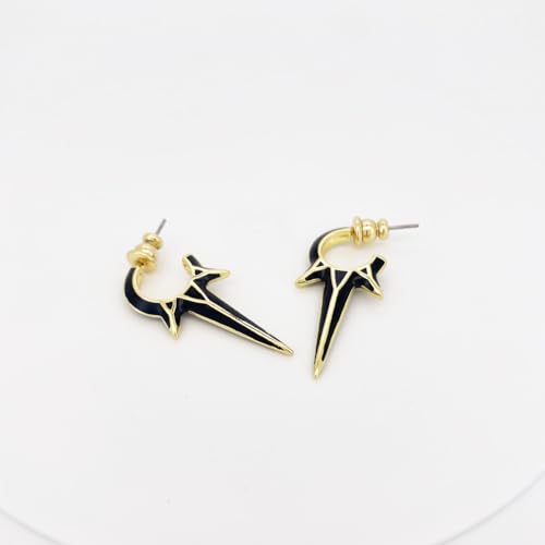 Obidos 14K Gold Plated Triple Spike Hoop Earrings Gold Huggie Small Hoop Earrings for Women Boho Simple Hypoallergenic Earrings