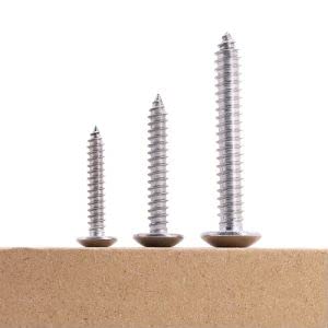 #10 x 1-3/8 (50 pcs) Truss Head Wood Screws, Self Tapping Screws, 304 Stainless Steel 18/8, Mushroom Head, JISB1122T
