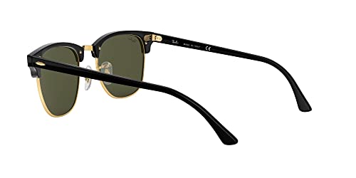 Ray-Ban RB3016 Clubmaster Square Sunglasses, Havana/Rose Gold/B-15 Brown, 49 mm
