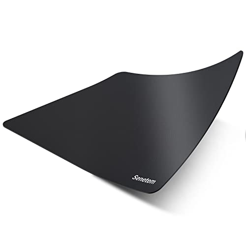 Senetem Thin Mouse Pad, 4 Pack Smooth Gaming Mouse pads, Non-Slip Rubber Base, Laser & Optical Mousepad for Laptop, Computer, Office & Home, Small Portable, 11x8.6 in, Black