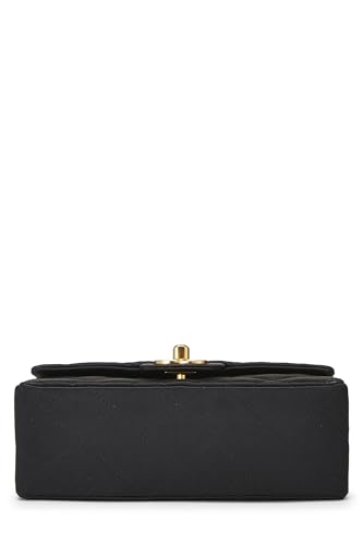 Chanel, Pre-Loved Black Quilted Satin Half Flap Mini, Black