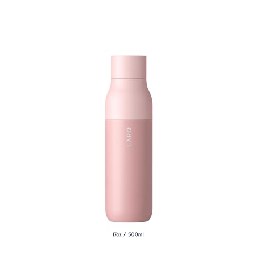 LARQ Bottle Twist Top 17 oz - Insulated Stainless Steel Water Bottle | BPA Free | Reusable for Camping, Office, Travel | Keeps Drinks Cold and Hot, Himalayan Pink