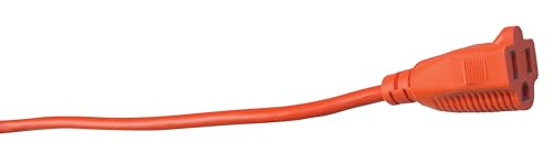 Southwire Light Duty Extension Cord, 100Ft, 16 Gauge, 3 Conductor, Outdoor Extension Cord, SJTW, Orange, 2309SW8803
