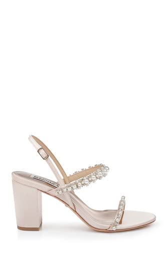 Jewel Badgley Mischka Women's Natasha Heeled Sandal, Gold Glitter, 5.5 Medium US
