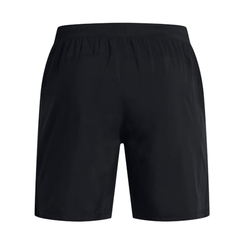 Under Armour Men's Launch Run 7-inch Shorts, (001) Black/Black/Reflective, Large