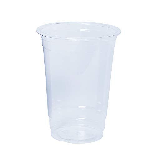 Comfy Package [10 oz. - 100 Pack Crystal PET Clear Plastic Cups for Party - Ideal for Cold Beverages, Smoothies, and Parties