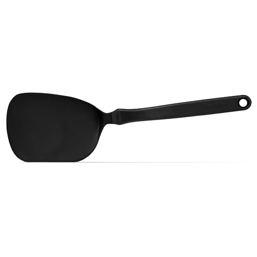 Dreamfarm Chopula Non-Stick-Safe Super-Flexible Sit-Up Spatula with Strong Flat Edge to Separate Food - 12" Black
