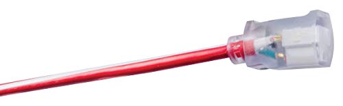 Southwire Heavy Duty Extension Cord, 50Ft, 12 Gauge, 3 Conductor, Outdoor Cord, Lighted End, SJTW, Red/White/Blue, 2548SWUSA1