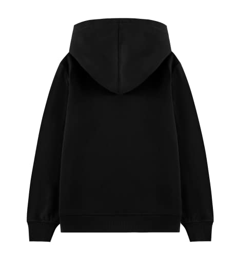 Kid Nation Kids Soft Brushed Fleece Zip-Up Hooded Sweatshirt Hoodie for Boys or Girls S White