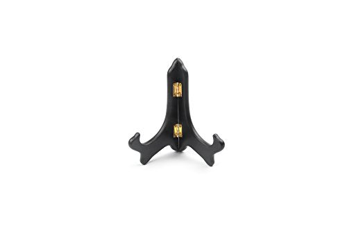 Fox Run Black Plate Stand, 6-Inch, Wood