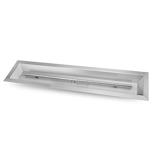 Stanbroil Stainless Steel Linear Trough Drop-in Fire Pit Pan and Burner 30 by 6-Inch