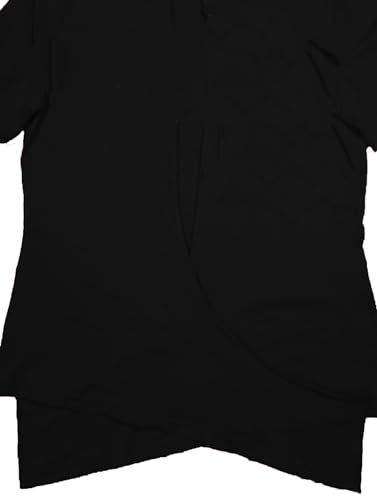 Zoyami Womens Sexy Tie Front Crop Top Long Sleeve Graphic Tee Shirt Clubwear Los Black Brown Medium