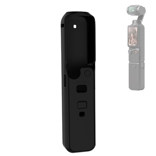 CAPART Silicone Sleeve Case for DJI OSMO Pocket 3, Protective Case Anti-Scrach Anti-Skid, Large Size Compatible Pocket 3 + Battery Handle (Black)