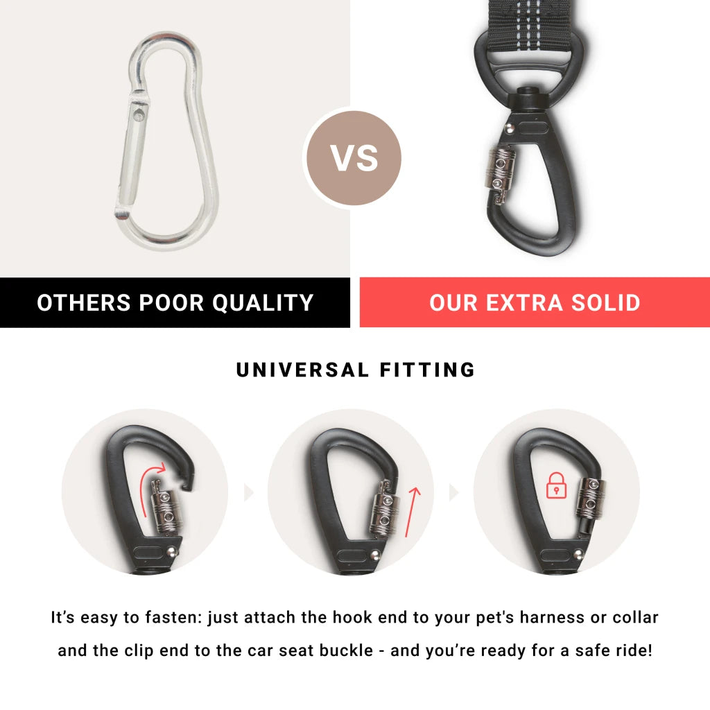 Adjustable Dog Car Seat Belt – Extra Safe & Anti-Shock by Owleys