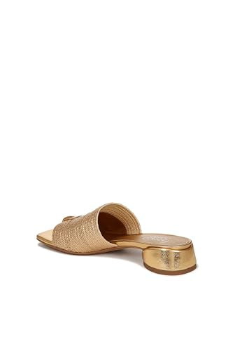 Franco Sarto Womens Loran Slide Sandal Black Stretch Raffia 9M