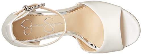 Jessica Simpson Women's Everyn Platform Sandal Heeled, White, 12