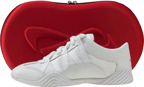 Nfinity Evolution White Cheer Shoes for Youth Girls – Breathable, High-Performance Sneakers for Cheerleading and Sports – Lightweight & Built to Last