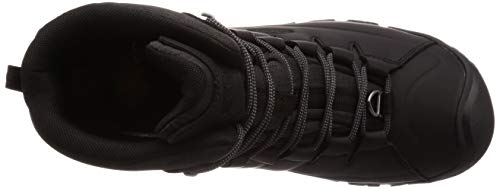 KEEN Men's Targhee Lace High Polar Waterproof Insulated Hiking Boot, Black/Raven, 15