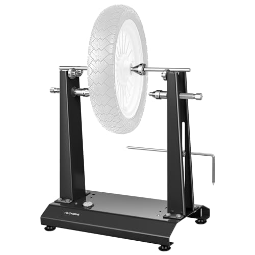 VIVOHOME Motorcycle Wheel Balancer & Truing Stand, Spin Static Truing Stand and Tire Balancing Tool for Most Motorcycles and Sport Dirt Bikes with Adjustable Centering Cones, and Truing Pointer, Black