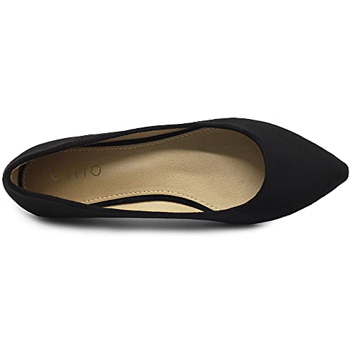 Ollio Women's Ballet Comfort Light Faux Suede Multi Color Shoe Flat ZM1038(11 B(M) US, Beige)
