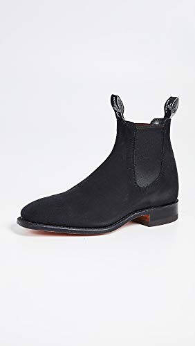 R.M. Williams Men's Suede RM Chelsea Boots, Black, 7 Medium US