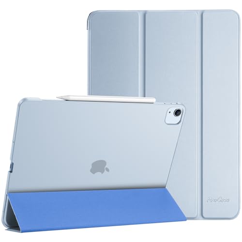 ProCase Smart Case for iPad Air 13 Inch Case 2024 M2, Slim Stand Translucent Hard Back Shell Smart Folio Cover Support Auto Wake/Sleep for iPad Air 13" 2024 Air M2 -Airblue