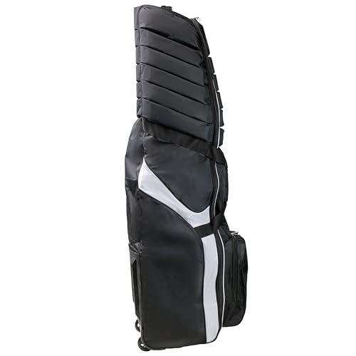 Izzo Golf Premium Golf Travel Cover Black/White - Golf Travel Bag for Golf Clubs