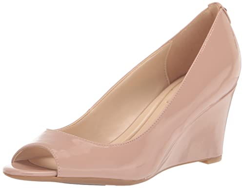 Nine West Women's CAPE9X9 Wedge Sandal, Black Patent, 10