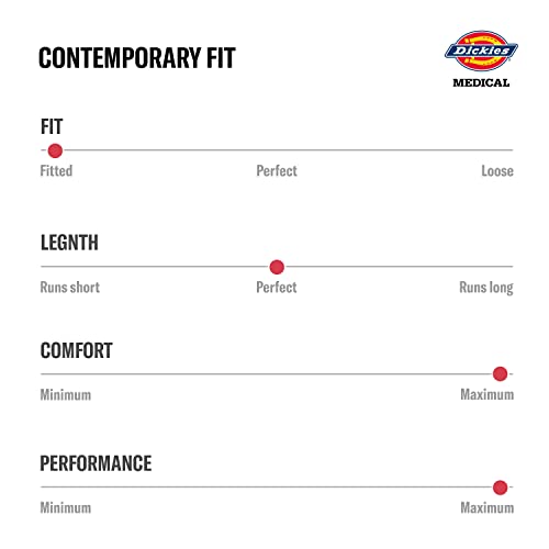 Dickies Dynamix Womens Tops, Athletic-Inspired V-Neck Scrub Top with Four-Way Stretch and Moisture Wicking DK730, XL, Olive