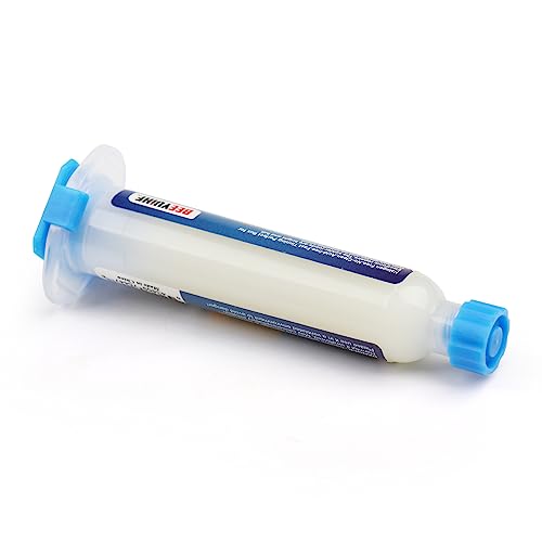 BEEYUIHF No-Clean Soldering Flux Paste, Smooth Flow Solder flux for Soldering, Electronics Flux Paste for PCB/IC/BGA/SMD Repairing DIY (10mL Syringe) #8403 (1 Pack)