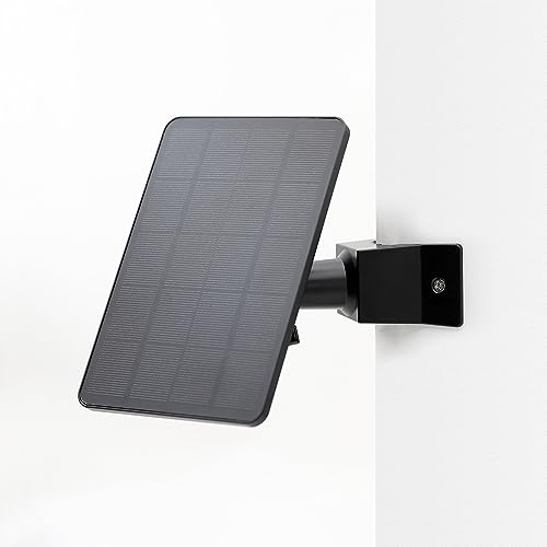 Holicfun Solar Panel Wall Corner Mount for Ring, Eufy, Arlo, Wyze, Reolink Solar Panels, and More (Black)
