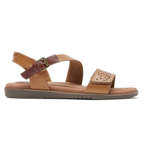 Cobb Hill Women's Zion 2 Piece Sandal, Vanilla Leather, 8.5