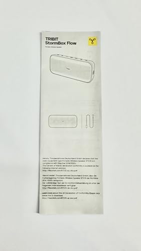 Tribit StormBox Flow Bluetooth Speaker, Portable Speaker with XBass, 30H Playtime Wireless Speaker, IP67 Waterproof, Bluetooth 5.3, TWS, Custom EQ, Type-C Speaker for Outdoor Travel Beach