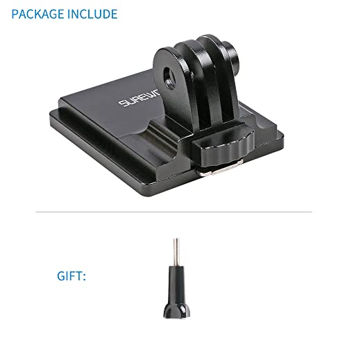 SUREWO Aluminum NVG Mount Compatible with GoPro Hero 13/12/11/10/9/8/7/6/5 Black, Tactical Helmet NVG Mount Compatible with DJI Osmo Action 5 pro/4/3/2,Insta360 ONE R/Crosstour and Most Action Cameras