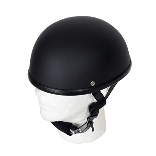 Basic Eagle Novelty Caps Light Weight German Novelty Headgear with Adjustable Chin Strap Cap with Liner Hat (US, Alpha, Small, Black Matte)