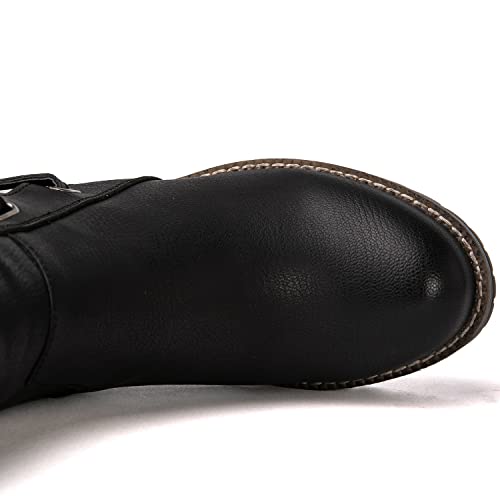GLOBALWIN Women's Black Boots Fall Winter Fashion Boots Knee High Boots For Women 11M
