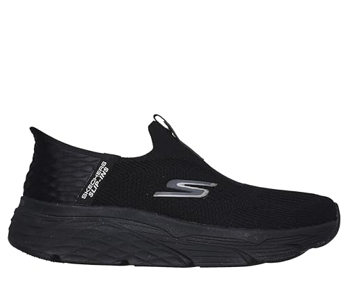 Skechers Men's Max Cushioning Slip-Ins-Athletic Slip-On Running Walking Shoes with Memory Foam Sneaker, Black, 10