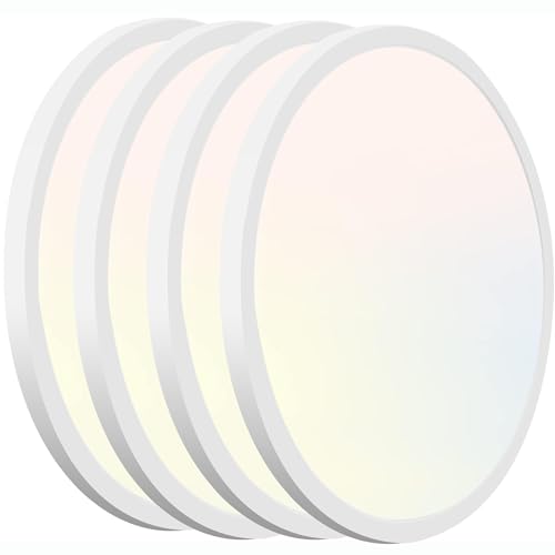 Hlite 2pack 9 Inch Flush Ceiling Light Fixture,18W 1800LM Super Slim LED Ceiling Light 3000K/4000K/5000K CCT Selectable,Flush Mount Ceiling Light for Kitchen,Bedroom,Bathroom and Closet Room (Black)