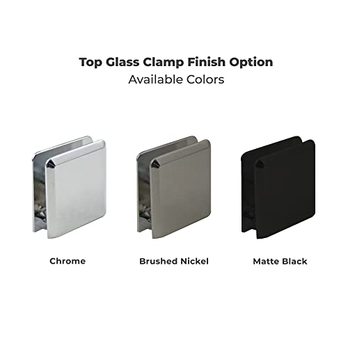 Custom Glass Shower Door Ravello Series 3/8" Thick for Bathroom - Cut to Size Frameless Double Hinge Swing Shower Door with Glass Protection and Chrome Hardware by Fab Glass and Mirror