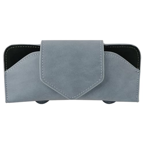 COOLYOUTH Sunglass Holder for Car Visor Car Sunglass Holder Glasses Holder with Clip Car Accessories for Women Men(01 Blue Gray)