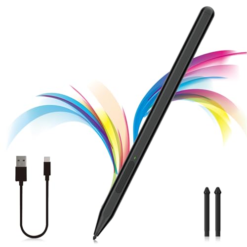Milikilo Stylus Pen for Microsoft Surface Pro11/10/9/8/X/7+/6/5/4/3/Surface 3, Surface Go 3/2/1, Surface Laptop/Studio/Book 4/3/2/1 with Eraser Side Button,Palm Rejection,Tilt Function,1024 Pressure