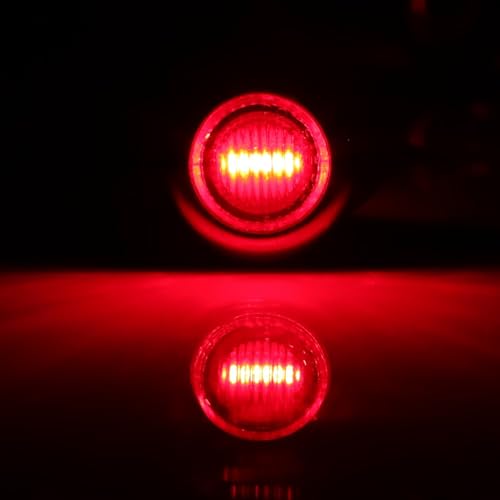 cciyu 20x 3/4" Amber Light LED Trailer Marker Clearance Lights Stop Turn Signal Tail Indicator Light with Rubber Grommets Waterproof for Trailer Truck ATV Pickup