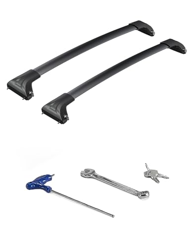 HmmtyRack Car Roof Rack Cross Bars Compatible with Cadillac XT5 2017-2024 with Lock, Aluminum Cross Bar for Rooftop Cargo Carrier Luggage Kayak Canoe Bike Snowboard