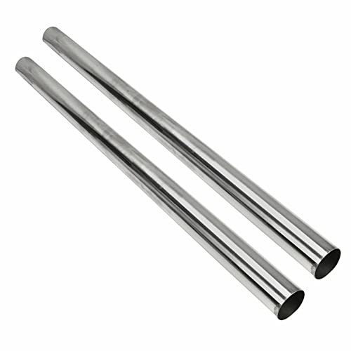 2.5 Inch Straight Pipe Stainless Steel T304 Tubing Piping 16 Gauge 48 Inch Long 2.5" OD Tailpipe DIY Pipe, Pack of 2
