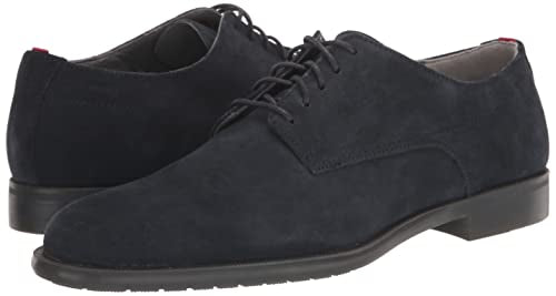 HUGO Smooth Suede Lace up Derby Dress Shoe Chestnut Brown