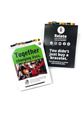 Humble Hilo Relate Bracelets for Women or Men Handmade in South Africa, All Profits Support PinkDrive (Large)