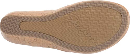 Skechers Women's Beverlee-Sail Away Wedge Sandal, Natural, 13