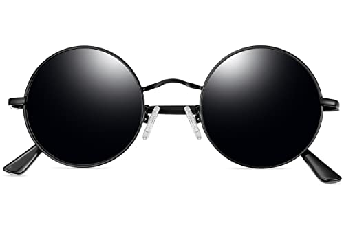 Joopin Round Blue Light Glasses Women Men, Metal Circle Blue Light Blocking Glasses Computer Gaming TV Clear Lens UV400 (Gold)