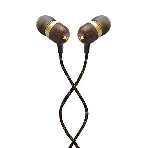 House of Marley Smile Jamaica: Wired Earphones with Microphone, Noise Isolating Design, and Sustainable Materials, Brass